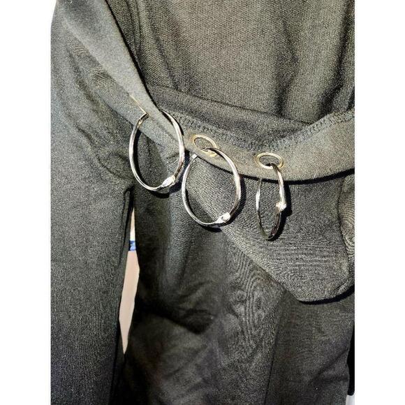 Dressfo hoodie Black with metal rings - Picture 7 of 12